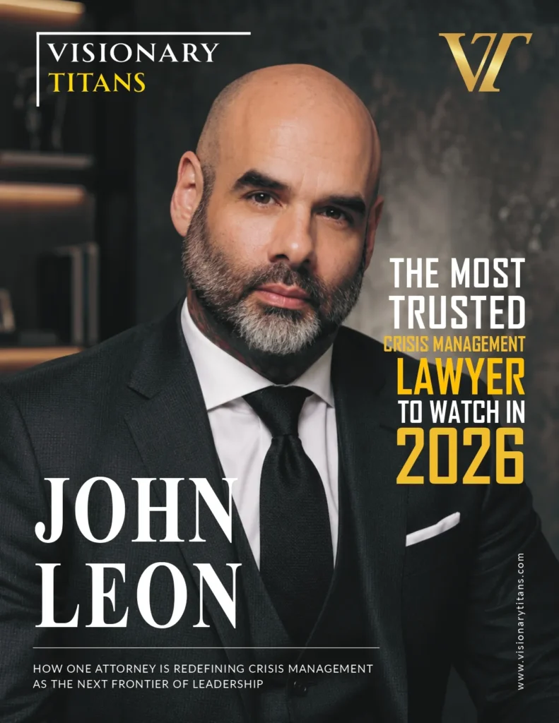 Front cover of John Leon Magazine featured on Visionary Titans