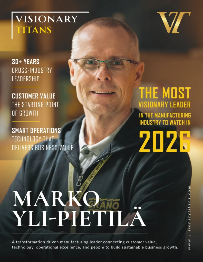 Marko Yli-Pietilä featured on the cover of Visionary Titans magazine